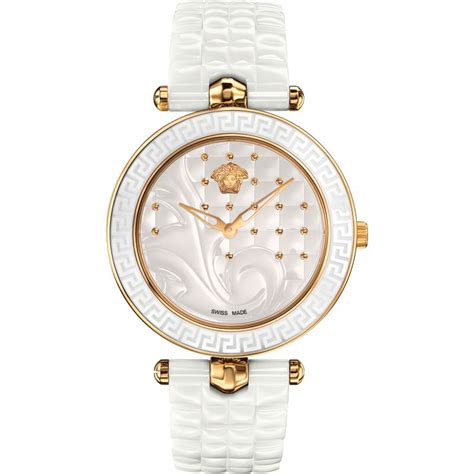 versace 40mm vanitas white ceramic watch w diamonds|versace dv one manual.